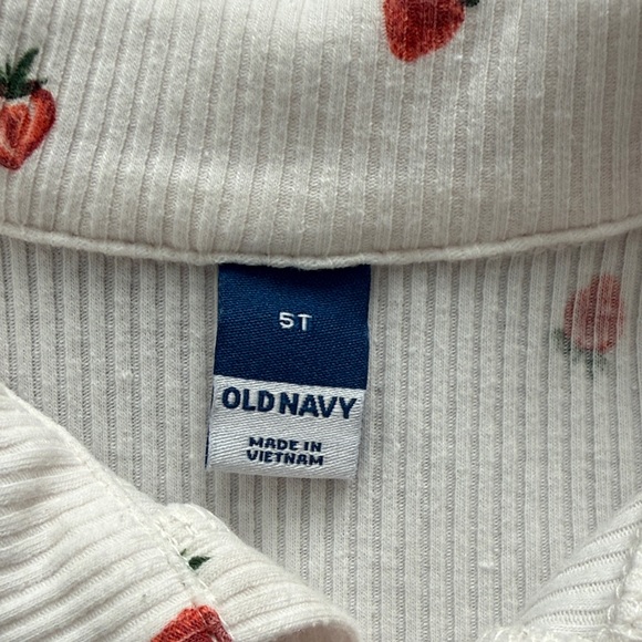 Old Navy White Polo with Strawberry Print - Picture 2 of 3